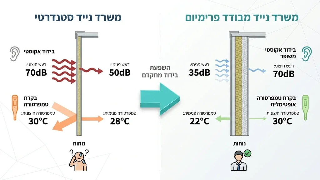 פנים של מבנה נייד מבודד ומואר